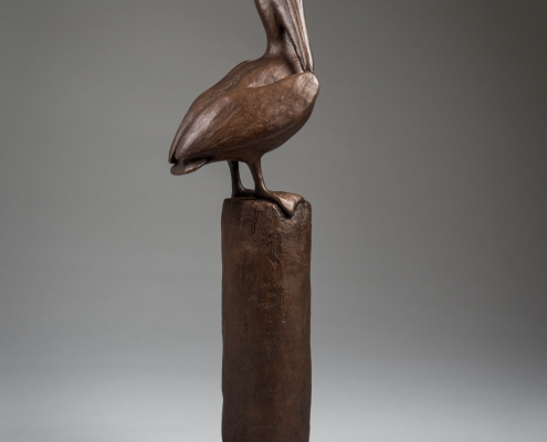 Bronze sculpture of a Pelican