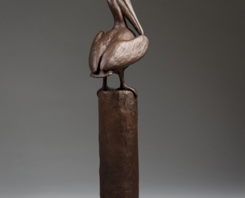 Bronze sculpture of a Pelican