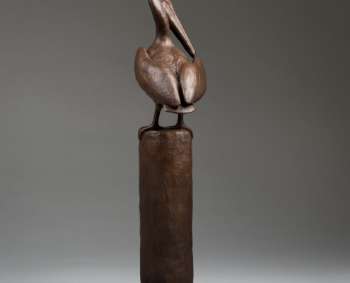 Bronze sculpture of a Pelican