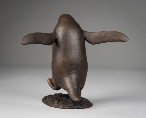 Gentoo Penguin bronze sculpture by wildlife artist Anthony Smith