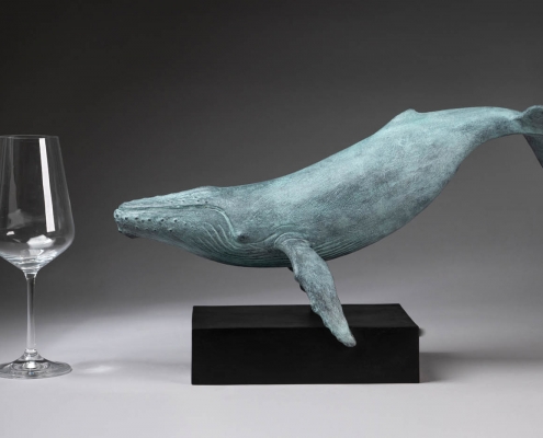 Limited edition bronze sculpture of a Humpback Whale by Anthony Smith