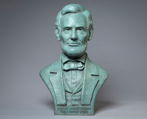 Abraham Lincoln Bust, Signed Bronze