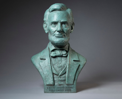Abraham Lincoln Bust, Signed Bronze