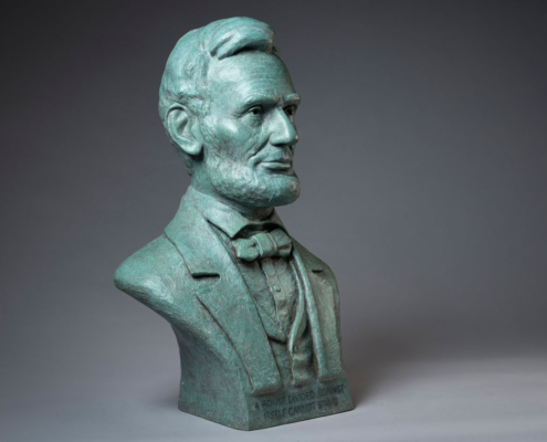 Abraham Lincoln Bust, Signed Bronze