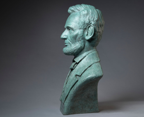 Abraham Lincoln Bust, Signed Bronze