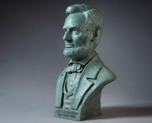 Abraham Lincoln Bust, Signed Bronze