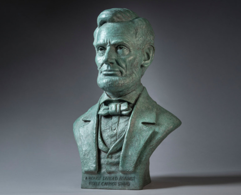 Abraham Lincoln Bust, Signed Bronze