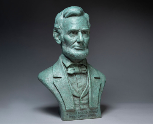 Abraham Lincoln Bust, Signed Bronze