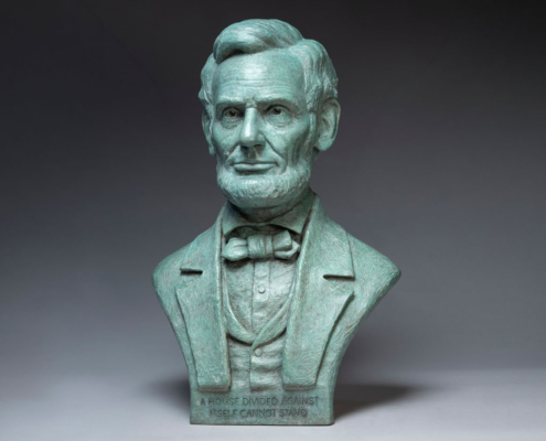 Abraham Lincoln Bust, Signed Bronze